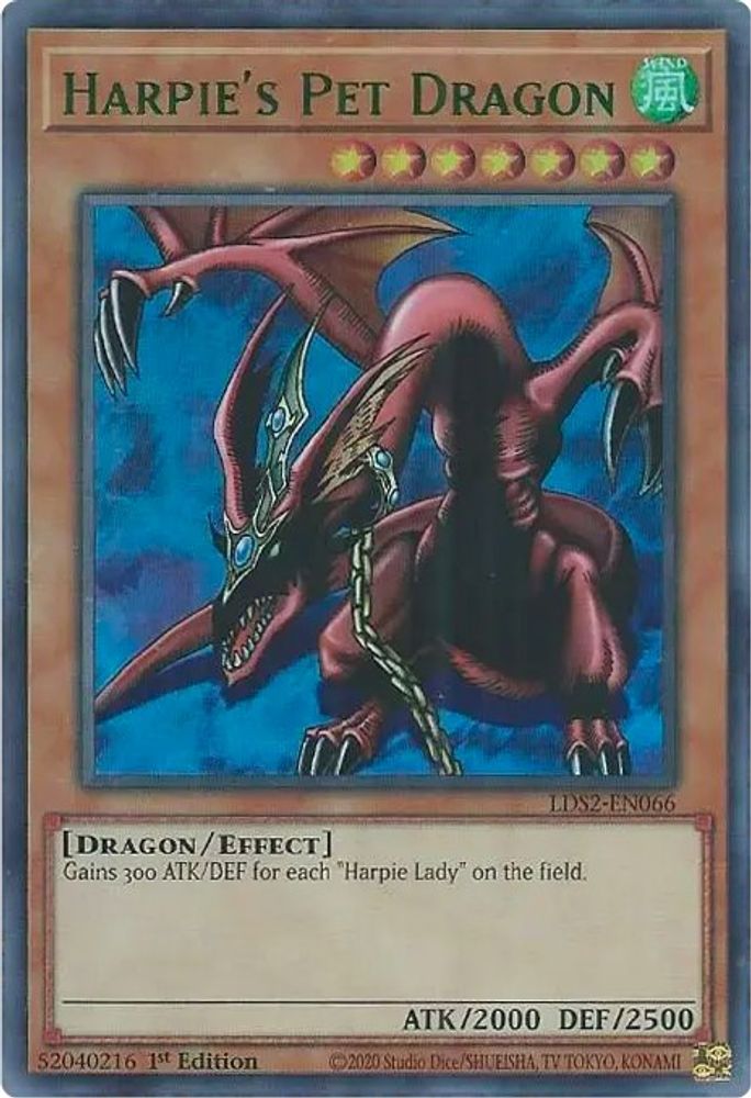 Dragon de compagnie de Harpie (Vert) [LDS2-EN066] Ultra Rare 
