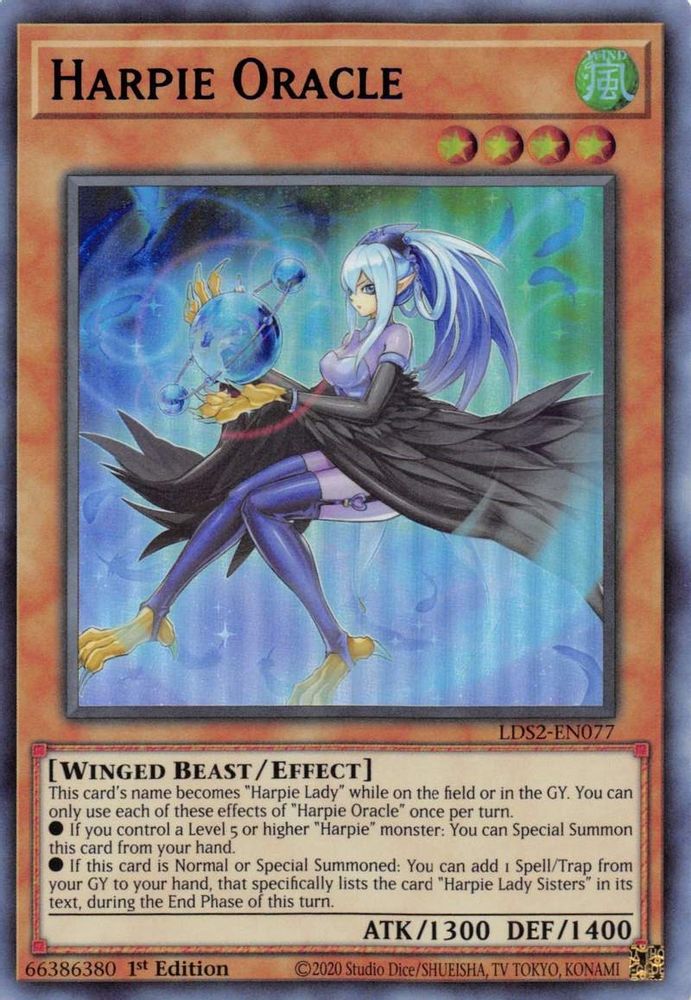 Harpie Oracle (Blue) (LDS2-EN077) - Ultra Rare