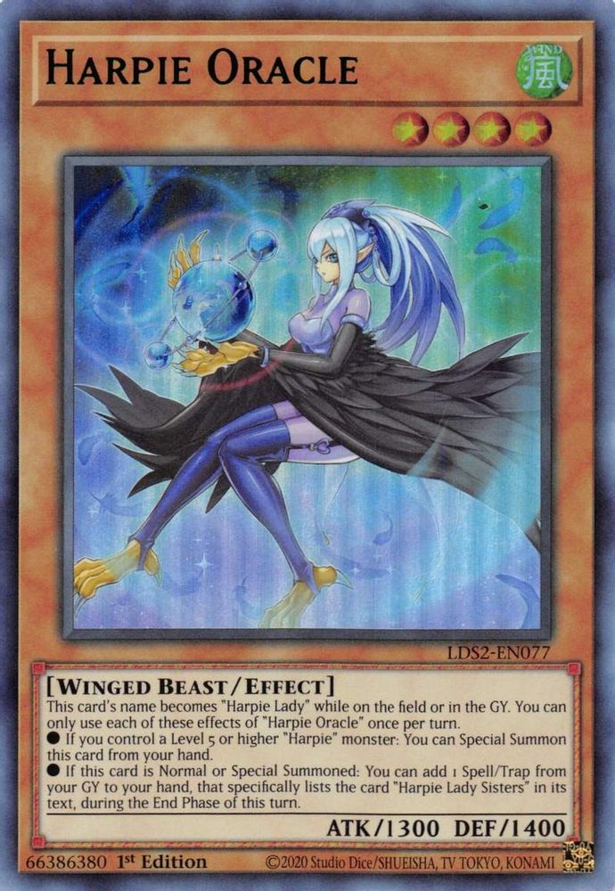 Harpie Oracle (Green) (LDS2-EN077) - Ultra Rare