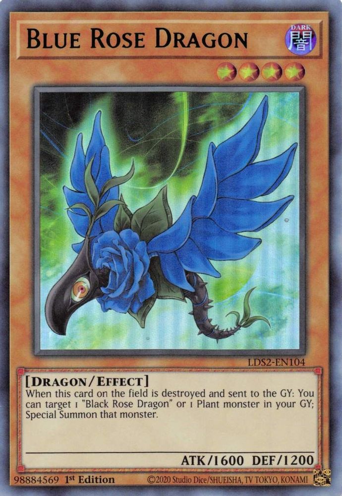 Blue Rose Dragon (Blue) (LDS2-EN104) - Ultra Rare