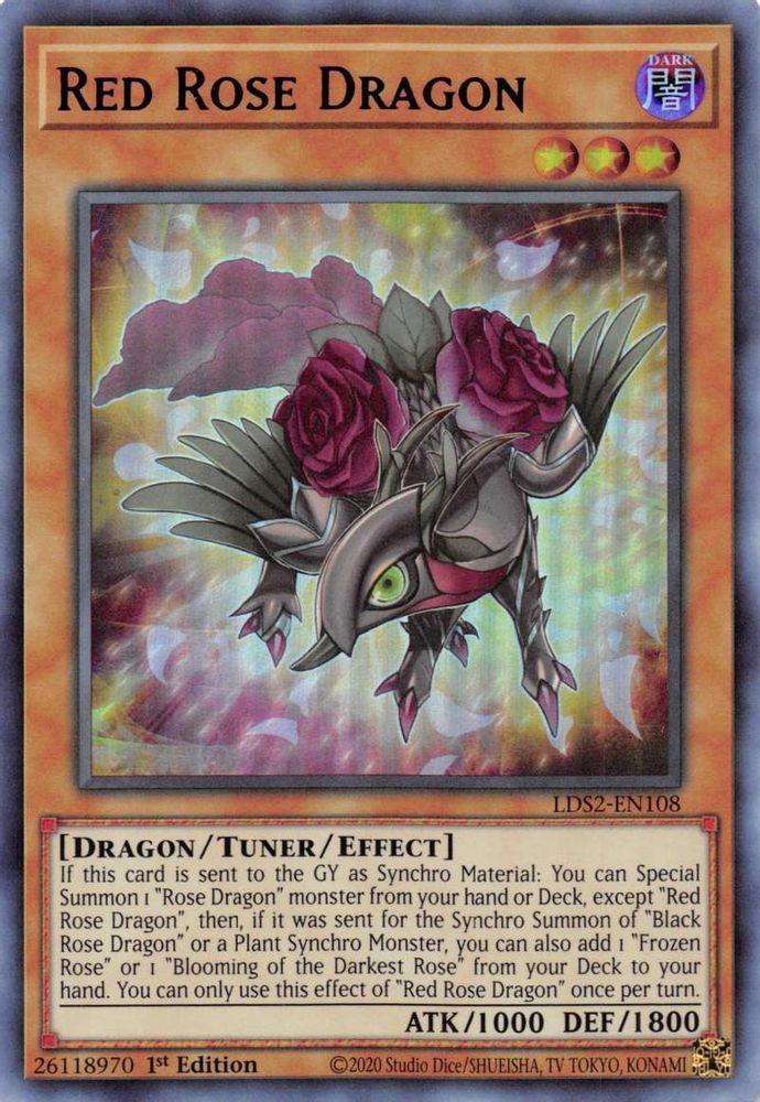 Dragon Rose Rouge (Violet) [LDS2-EN108] Ultra Rare 