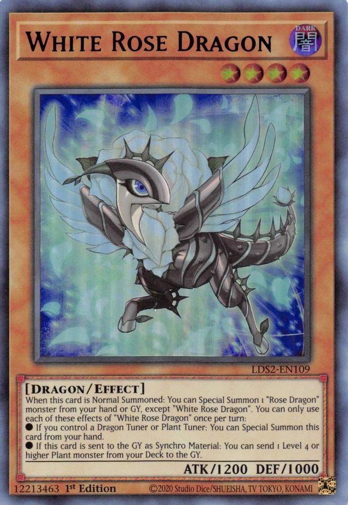 Dragon Rose Blanche (Vert) [LDS2-EN109] Ultra Rare 