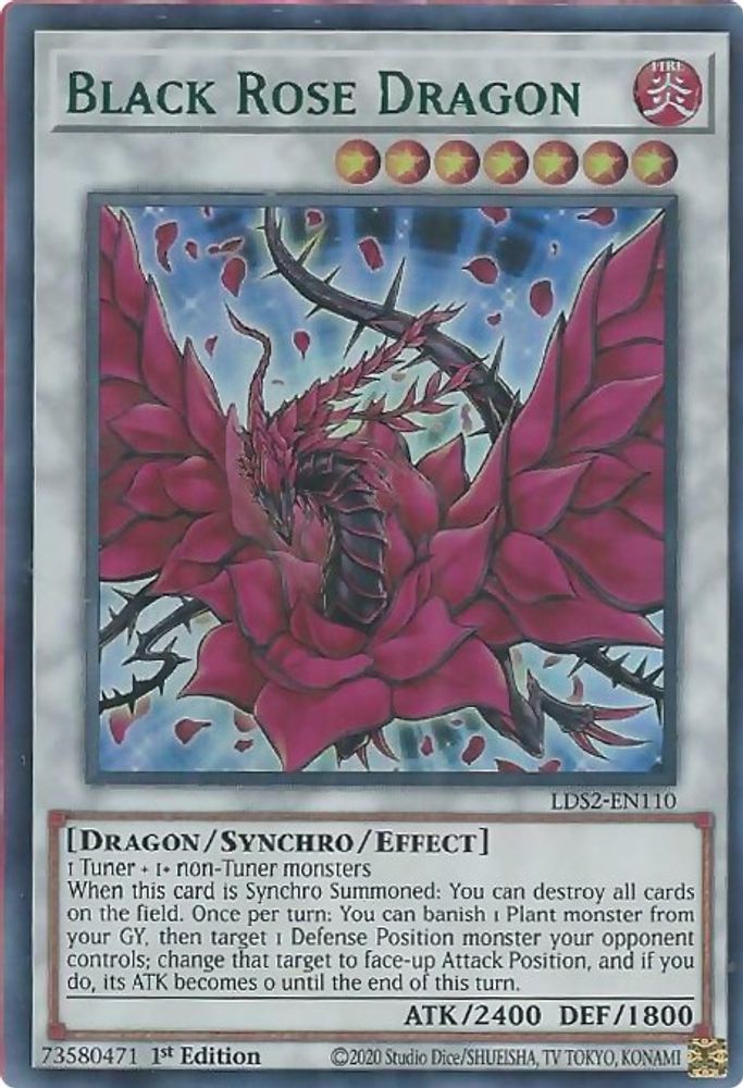 Dragon Rose Noire (Vert) [LDS2-EN110] Ultra Rare 