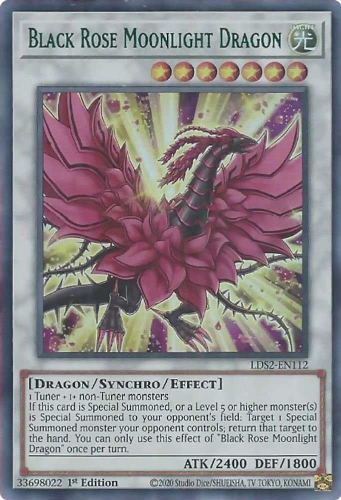 Black Rose Moonlight Dragon (Green) (LDS2-EN112) - Ultra Rare