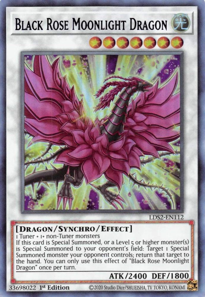 Dragon au clair de lune rose noire (violet) [LDS2-EN112] ultra rare 