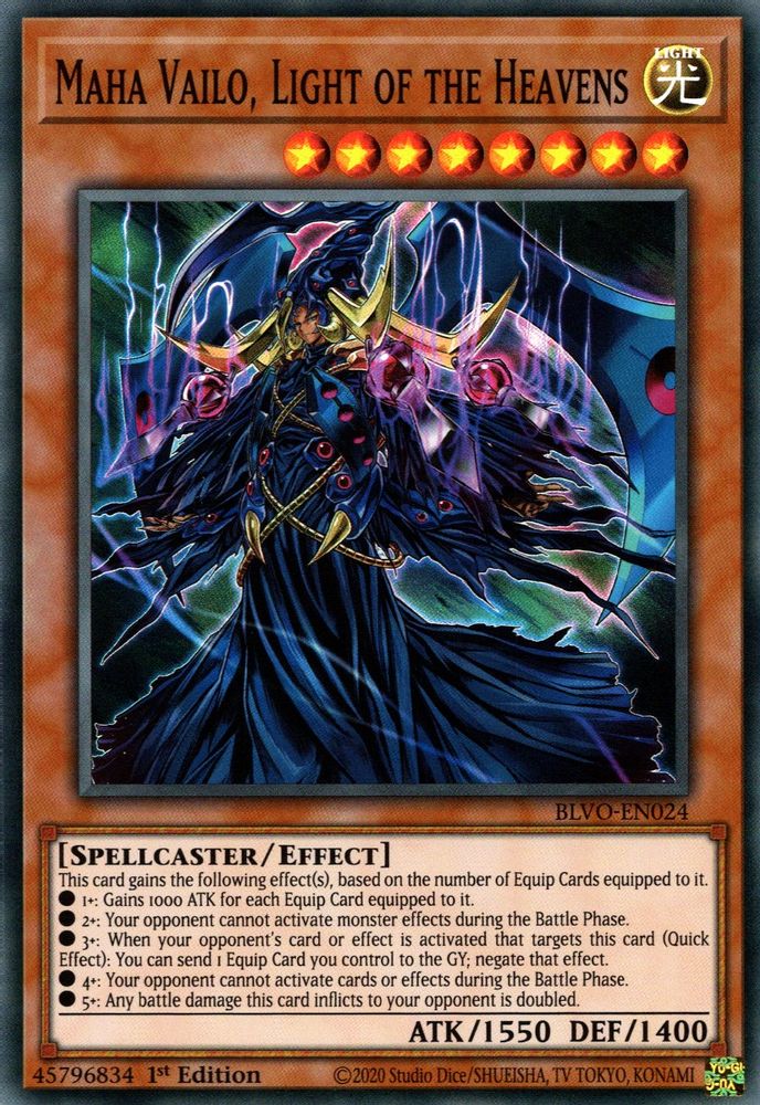 Maha Vailo, Light of the Heavens (BLVO-EN024) - Super Rare