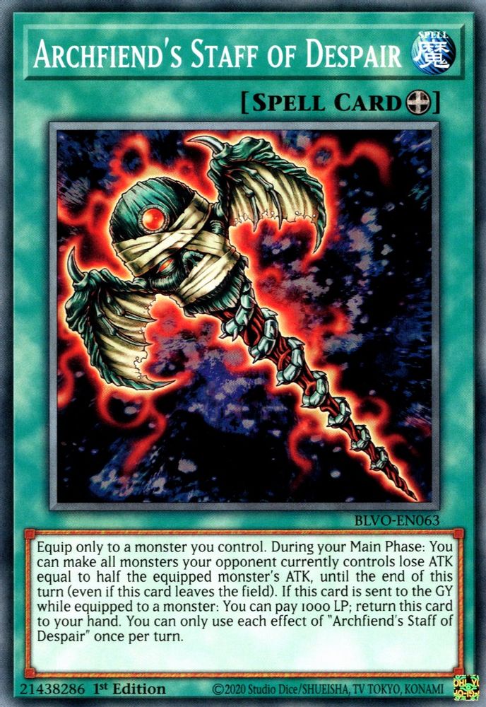 Archfiend's Staff of Despair (BLVO-EN063) - Common