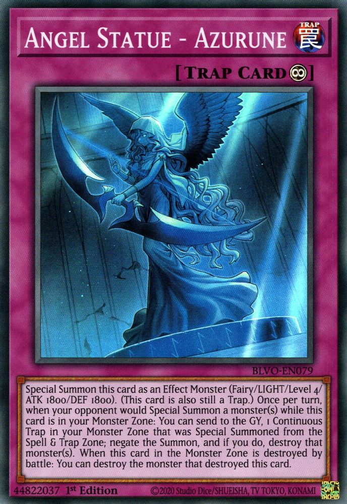 Angel Statue - Azurune (BLVO-EN079) - Super Rare