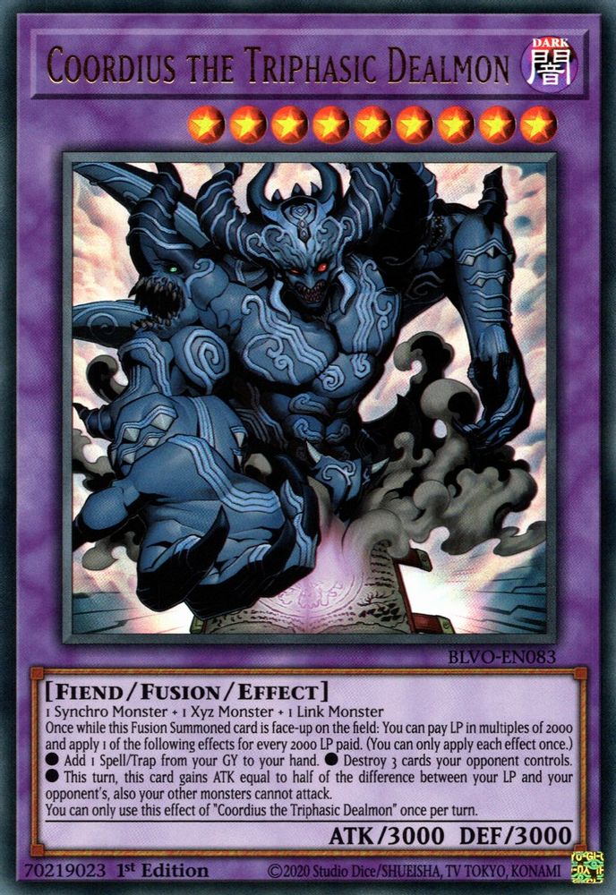Coordius the Triphasic Dealmon (BLVO-EN083) - Ultra Rare