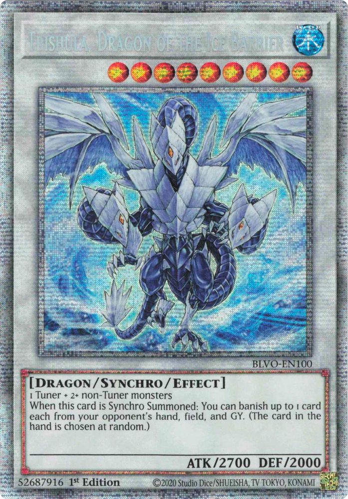 Trishula, dragon de la barrière de glace (Starlight Rare) [BLVO-EN100] Starlight Rare 