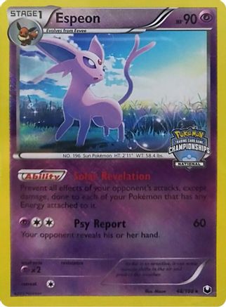 Espeon - 48/108 (National Championships)/108  - Reverse Holofoil - Promo