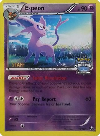 Espeon - 48/108 (National Championships) [Staff]/108  - Reverse Holofoil - Promo