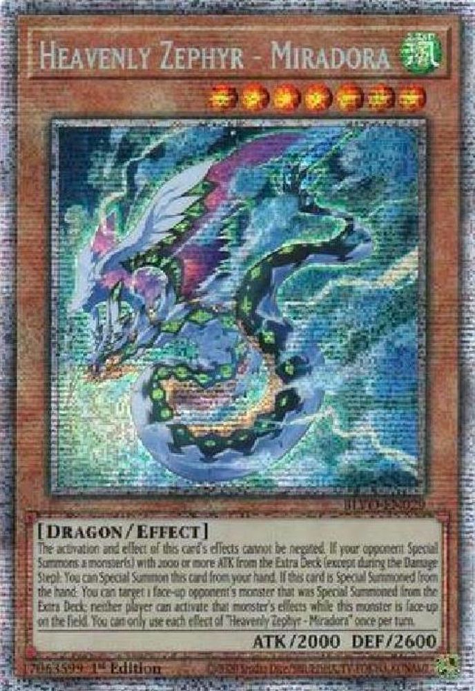 Heavenly Zephyr - Miradora (Starlight Rare) (BLVO-EN029) - Starlight Rare