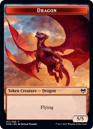 Dragon // Thopter Double-Sided Token (KHC-11 // 8) - Commander: Kaldheim