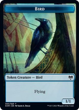 Bird (005) // Soldier Double-Sided Token (KHC-5 // 4) - Commander: Kaldheim