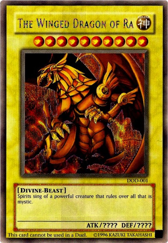 The Winged Dragon of Ra (DOD-001) - Prismatic Secret Rare