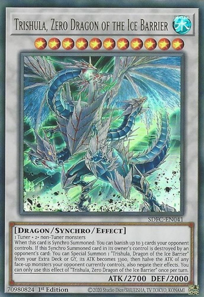 Trishula, Zero Dragon of the Ice Barrier (SDFC-EN041) - Ultra Rare