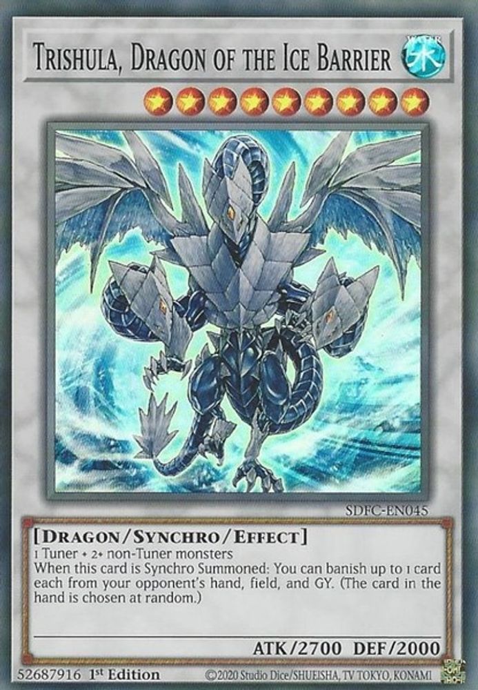 Trishula, Dragon of the Ice Barrier (SDFC-EN045) - Super Rare