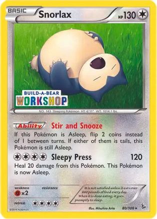 Snorlax (Build-a-Bear Workshop Exclusive) 080/106  - Promo