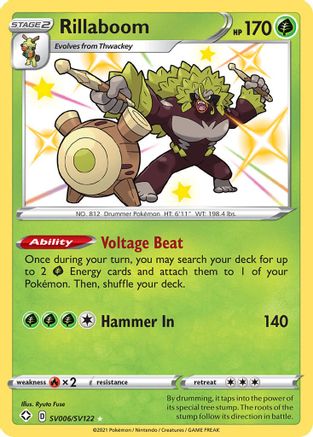 Rillaboom SV006  - Holofoil - Shiny Holo Rare