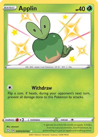 Applin SV012  - Holofoil - Shiny Holo Rare