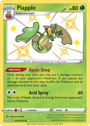 Flapple SV013  - Holofoil - Shiny Holo Rare