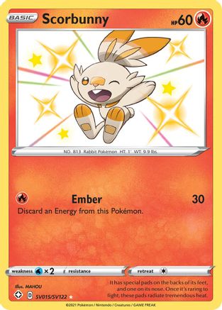 Scorbunny SV015  - Holofoil - Shiny Holo Rare