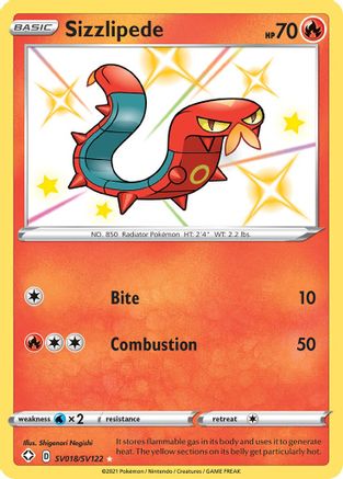 Sizzlipede SV018  - Holofoil - Shiny Holo Rare