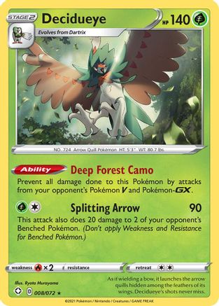 Decidueye 008  - Holofoil - Holo Rare