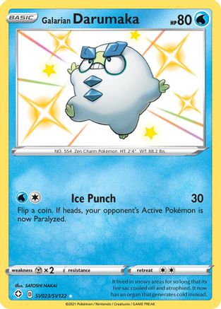Galarian Darumaka SV023  - Holofoil - Shiny Holo Rare