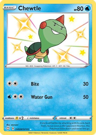 Chewtle SV028  - Holofoil - Shiny Holo Rare