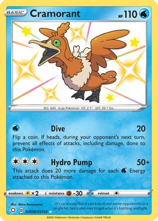 Cramorant SV030  - Holofoil - Shiny Holo Rare