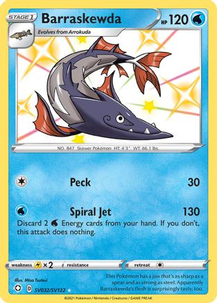 Barraskewda SV032  - Holofoil - Shiny Holo Rare