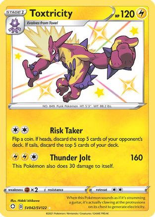 Toxtricity SV042  - Holofoil - Shiny Holo Rare