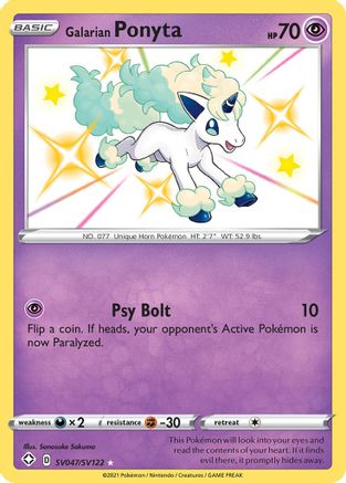 Galarian Ponyta SV047  - Holofoil - Shiny Holo Rare