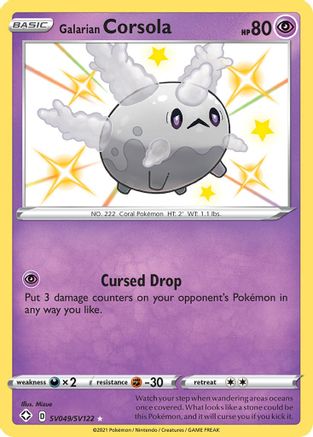Galarian Corsola SV049  - Holofoil - Shiny Holo Rare