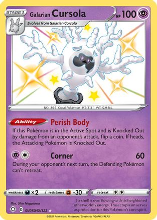 Galarian Cursola SV050  - Holofoil - Shiny Holo Rare