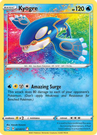 Kyogre 021  - Holofoil - Amazing Rare