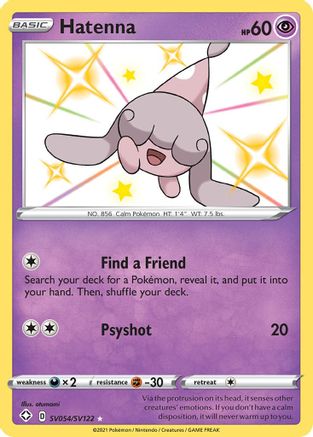 Hatenna SV054  - Holofoil - Shiny Holo Rare