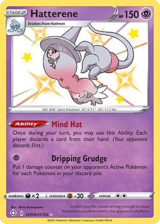 Hatterene SV056  - Holofoil - Shiny Holo Rare