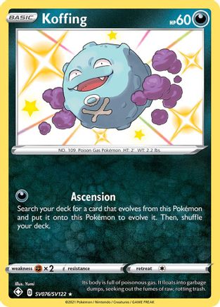 Koffing SV076  - Holofoil - Shiny Holo Rare