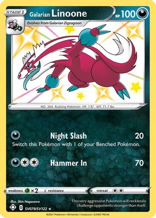 Linoone de Galar (SV079/SV122) [Épée et Bouclier : Shining Fates] 
