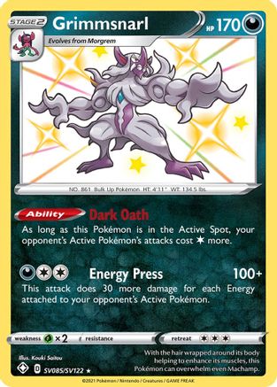 Grimmsnarl SV085  - Holofoil - Shiny Holo Rare