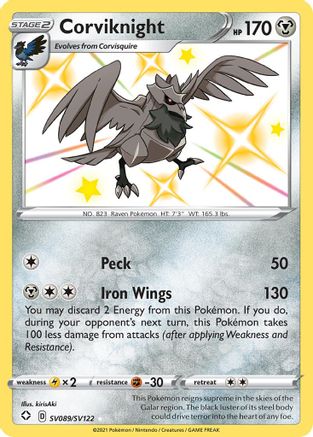 Corviknight SV089  - Holofoil - Shiny Holo Rare