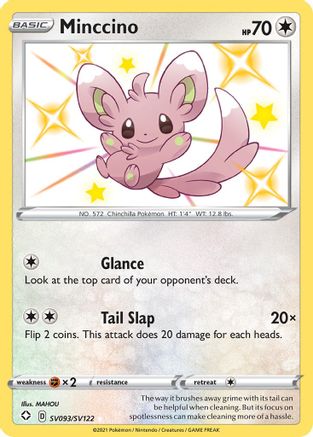 Minccino SV093  - Holofoil - Shiny Holo Rare