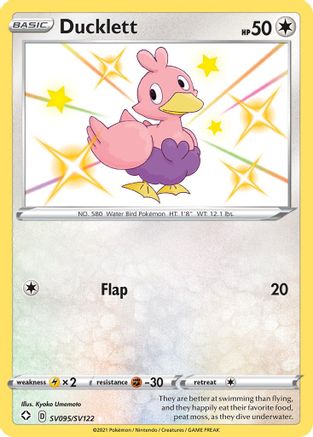 Ducklett SV095  - Holofoil - Shiny Holo Rare
