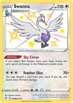Swanna SV096  - Holofoil - Shiny Holo Rare