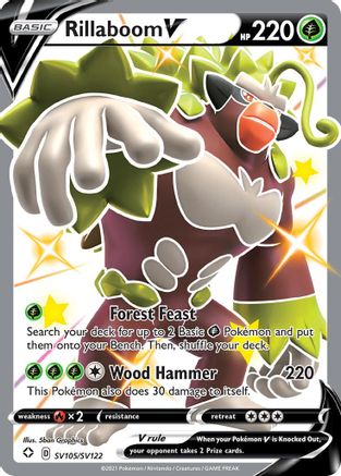 Rillaboom V SV105  - Holofoil - Shiny Holo Rare