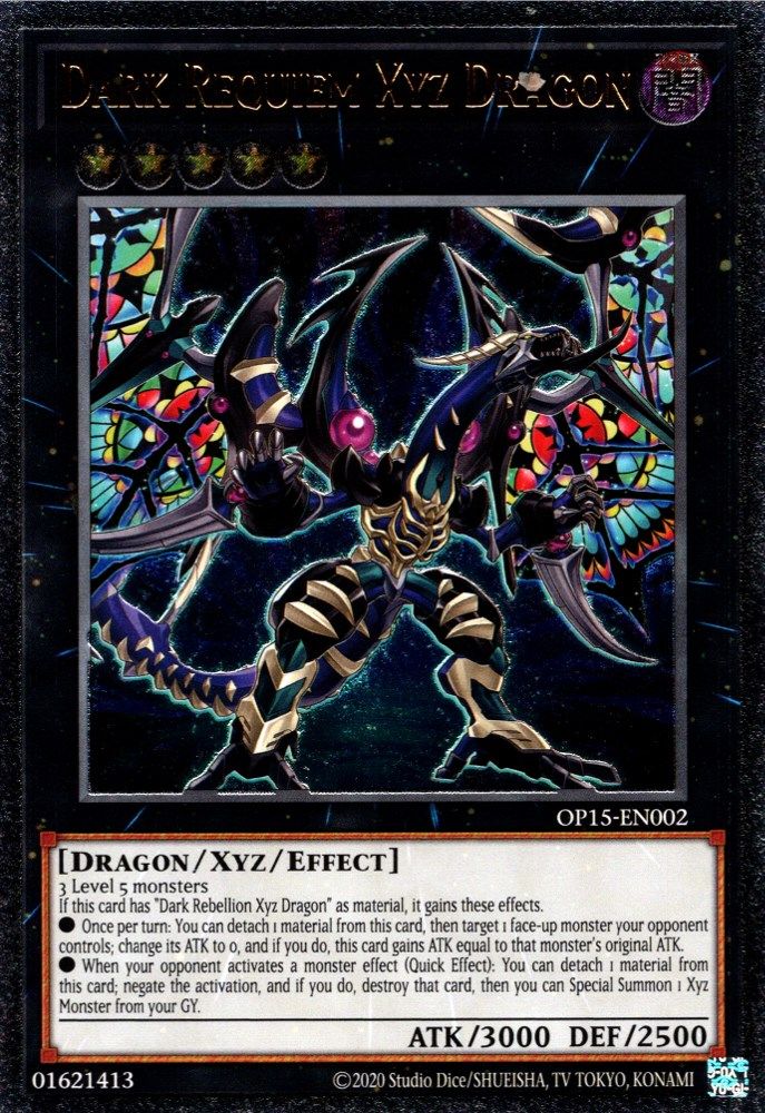 Dark Requiem Xyz Dragon (UTR) (OP15-EN002) - Ultimate Rare