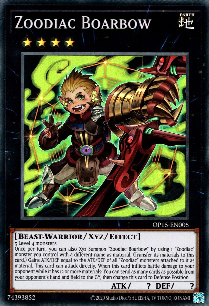 Zoodiac Boarbow (OP15-EN005) - Super Rare